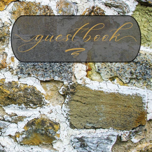 Guest Book Stone Rough Wall: Classic Guest Book Organizer Perfect for Your B&B, Hotel, Club, Birthday, Wedding, Special Party or Event