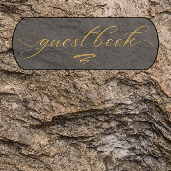 Guest Book Stone Brown Rock: Classic Guest Book Organizer Perfect for Your B&B, Hotel, Club, Birthday, Wedding, Special Party or Event