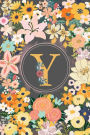 Initial Letter Y Flower Garden Notebook: A Simple Initial Letter Floral Themed Lined Notebook