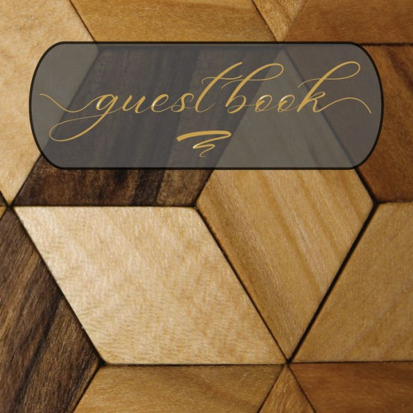 Guest Book Wood Hexagon: Classic Guest Book Organizer Perfect for Your B&B, Hotel, Club, Birthday, Wedding, Special Party or Event