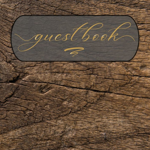 Guest Book Wood Oak: Classic Guest Book Organizer Perfect for Your B&B, Hotel, Club, Birthday, Wedding, Special Party or Event