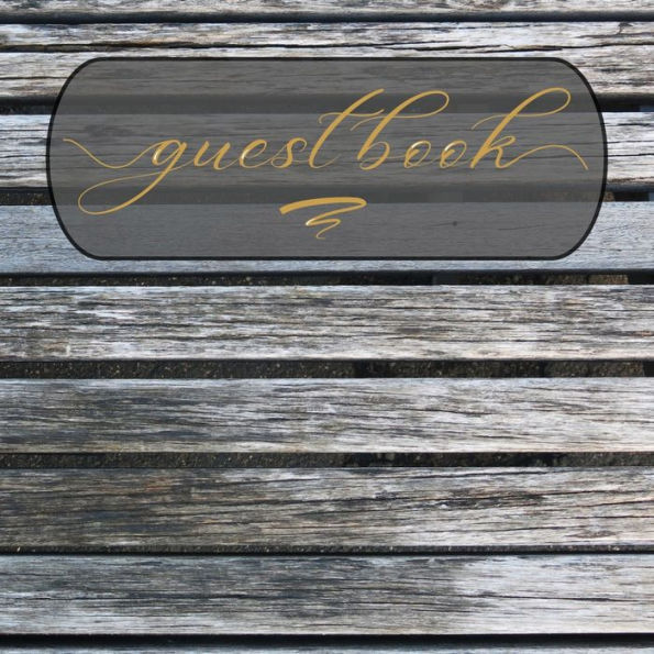 Guest Book Wood Blue Panel: Classic Guest Book Organizer Perfect for Your B&B, Hotel, Club, Birthday, Wedding, Special Party or Event