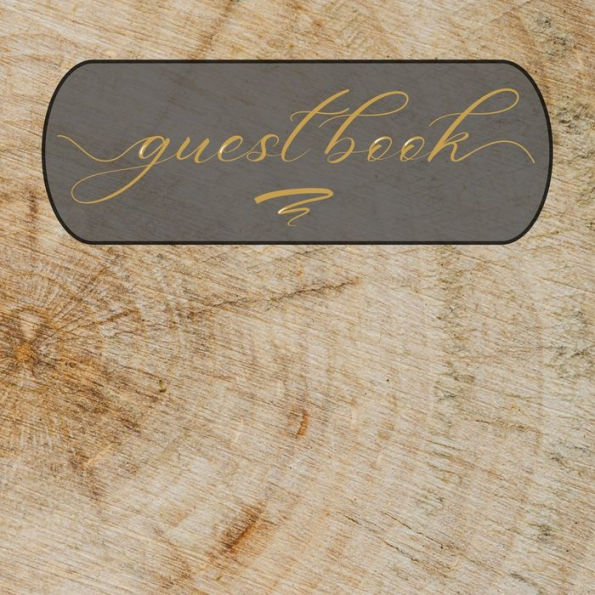 Guest Book Wood Light Crosscut: Classic Guest Book Organizer Perfect for Your B&B, Hotel, Club, Birthday, Wedding, Special Party or Event
