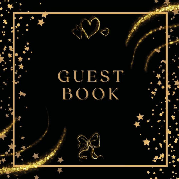 Guest Book Classic Gold Bow: Classic Guest Book Organizer Perfect for Your B&B, Hotel, Club, Birthday, Wedding, Special Party or Event