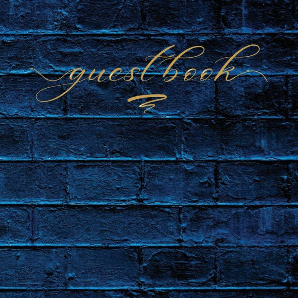 Guest Book Stone Blue Wall: Classic Guest Book Organizer Perfect for Your B&B, Hotel, Club, Birthday, Wedding, Special Party or Event