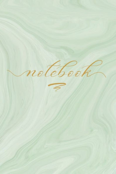 Marble Notebook Green: A Simple Lined Beautiful Marble Cover Notebook