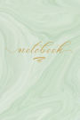 Marble Notebook Green: A Simple Lined Beautiful Marble Cover Notebook