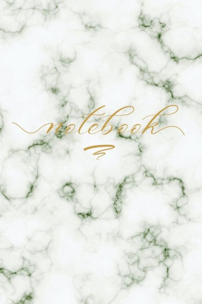 Marble Notebook Green Thread: A Simple Lined Beautiful Marble Cover Notebook