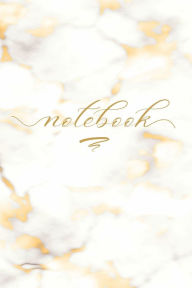 Title: Marble Notebook Cream Gold: A Simple Lined Beautiful Marble Cover Notebook, Author: Sticky Lolly