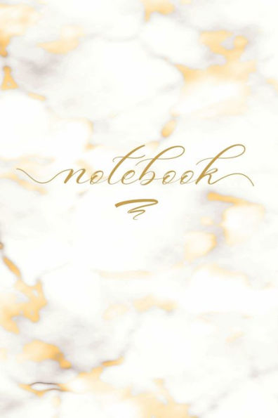 Marble Notebook Cream Gold: A Simple Lined Beautiful Marble Cover Notebook