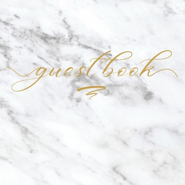 Guest Book Marble White: Classic Guest Book Organizer Perfect For Your B&B, Hotel, Club, Birthday, Wedding, Special Party or Event