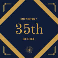 Title: 35th Birthday Guest Book Gold Box: Fabulous For Your Birthday Party - Keepsake of Family and Friends Treasured Messages And Photos, Author: Sticky Lolly