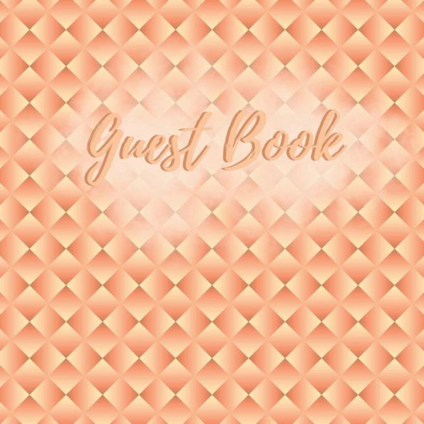 Party Guest Book Diamond Bright Orange: Fabulous For Your Party - Keepsake of Family and Friends Treasured Messages and Photos