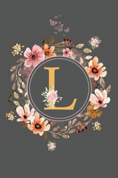 Initial Letter L Floral Flower Notebook: A Simple Initial Letter Floral Themed Lined Notebook