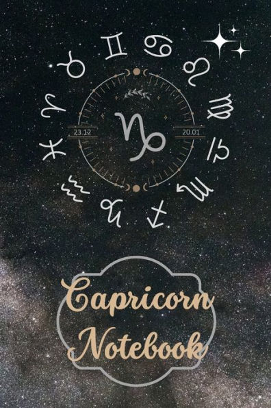 Capricorn Star Sign Zodiac Birthday Notebook: A Simple Lined Zodiac Themed Notebook