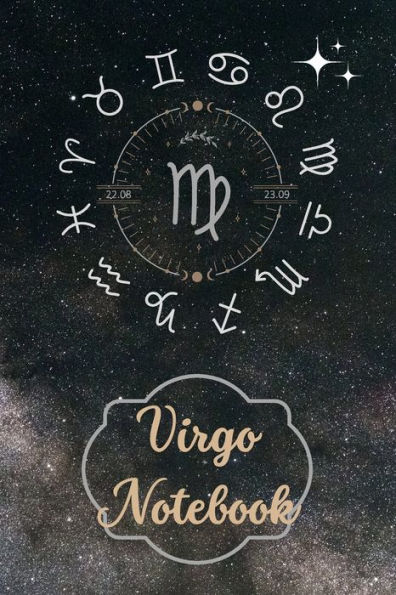 Virgo Star Sign Zodiac Birthday Notebook: A Simple Lined Zodiac Themed Notebook