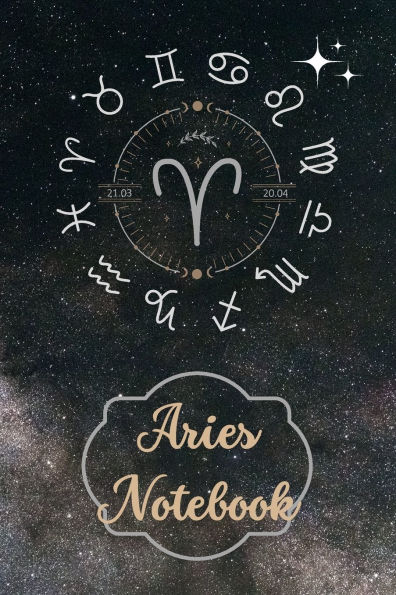 Aries Star Sign Zodiac Birthday Notebook: A Simple Lined Zodiac Themed Notebook