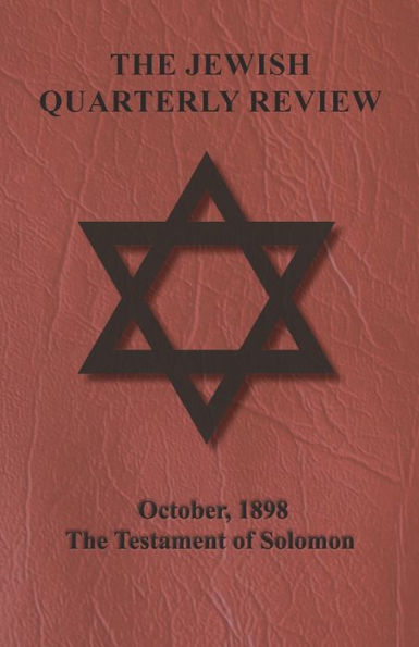 The Jewish Quarterly Review - October, 1898 Testament of Solomon