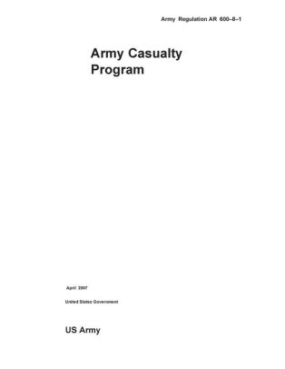 Army Regulation AR 600-8-1 Army Casualty Program April 2007 by United