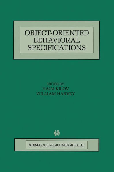 Object-Oriented Behavioral Specifications