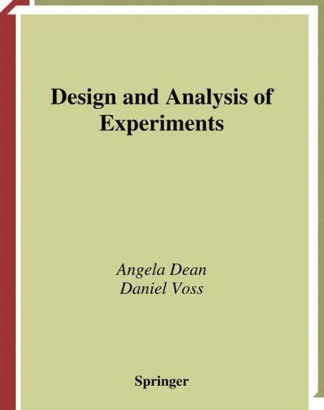 Design and Analysis of Experiments