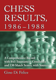 Title: Chess Results, 1986-1988: A Comprehensive Record with 843 Tournament Crosstables and 130 Match Scores, with Sources, Author: Gino Di Felice