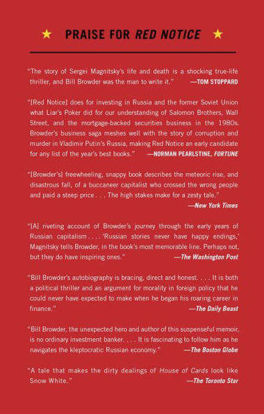 Red Notice: A True Story of High Finance, Murder, and One Man's Fight for  Justice by Bill Browder