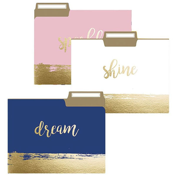 Brushstrokes File Folders Set of 9