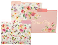 Title: Watercolor Floral File Folders Set of 9