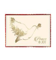 Title: Rose Gold Peace and Joy Dove Christmas Boxed Cards