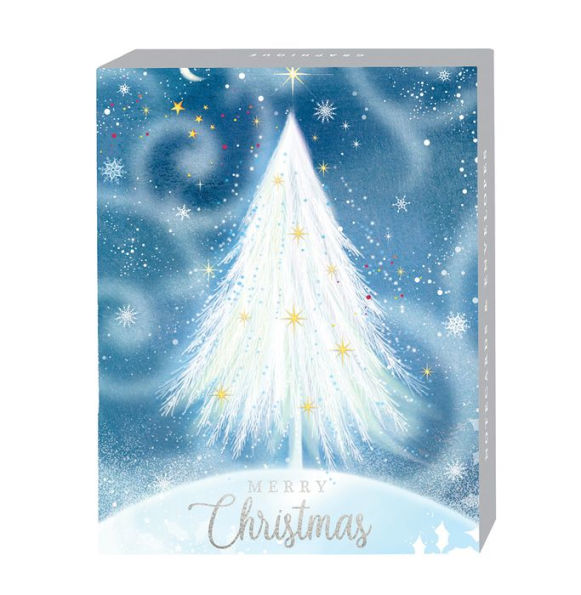 Merry Christmas White Tree Christmas Boxed Cards