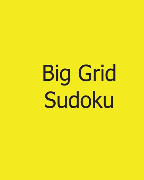 Big Grid Sudoku: Vol. 2 - 80 Gentle Sudoku Puzzles