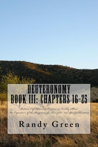 Deuteronomy Book III: Chapters 16-25: Volume 5 of Heavenly Citizens in Earthly Shoes, An Exposition of the Scriptures for Disciples and Young Christians