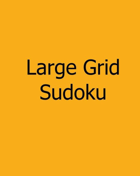 Large Grid Sudoku: Medium, Vol. 2: Large Print Sudoku Puzzles