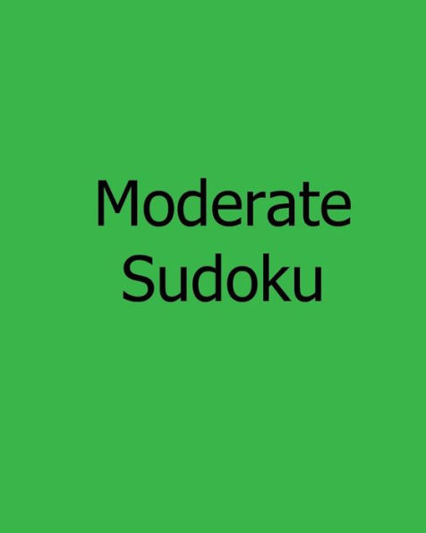 Moderate Sudoku: Level 1: Large Grid Sudoku Puzzles