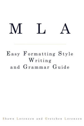 MLA Easy Formatting Style Writing And Grammar Guide By Shawn Lorenzen ...