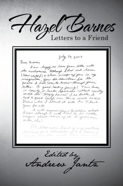 Hazel Barnes: Letters to a Friend