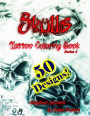 Skulls Tattoo Coloring Book