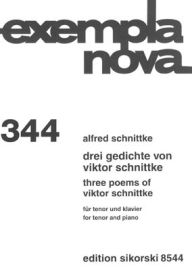 Title: 3 Poems of Viktor Schnittke: Tenor and Piano, Author: Alfred Schnittke