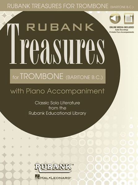 Rubank Treasures for Trombone (Baritone B.C.): Book with Online Audio (stream or download)
