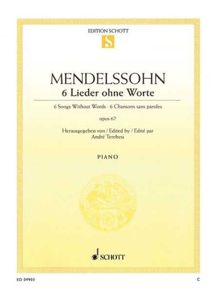 Six Songs Without Words Op. 67 (6 Lieder ohne Worte): Piano