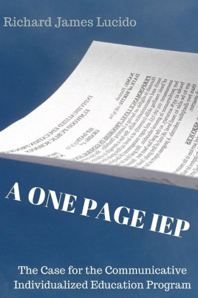 A One Page IEP: The Case for the Communicative Individualized Education Program