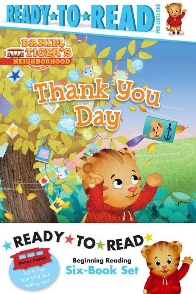 Daniel Tiger Ready-to-Read Value Pack: Thank You Day; Friends Help Each Other; Daniel Plays Ball; Daniel Goes Out for Dinner; Daniel Feels Left Out; Daniel Visits the Library