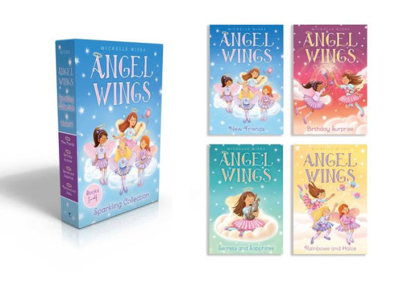 Angel Wings Sparkling Collection Books 1-4 (Boxed Set): New Friends; Birthday Surprise; Secrets and Sapphires; Rainbows and Halos