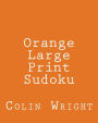 Orange Large Print Sudoku: Easy to Read, Large Grid Sudoku Puzzles