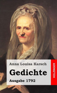 Title: Gedichte (Ausgabe 1792), Author: Anna Louisa Karsch