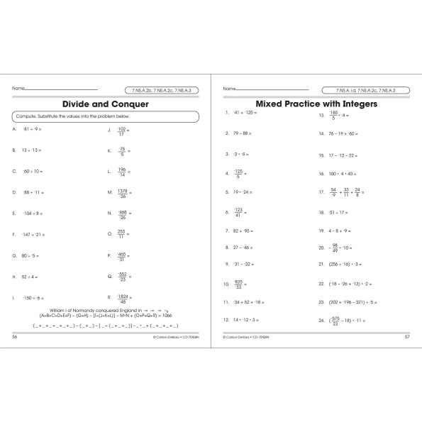 Pre-Algebra, Grades 6 - 8