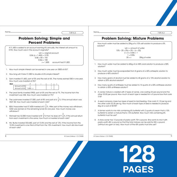 Algebra, Grades 7 - 9