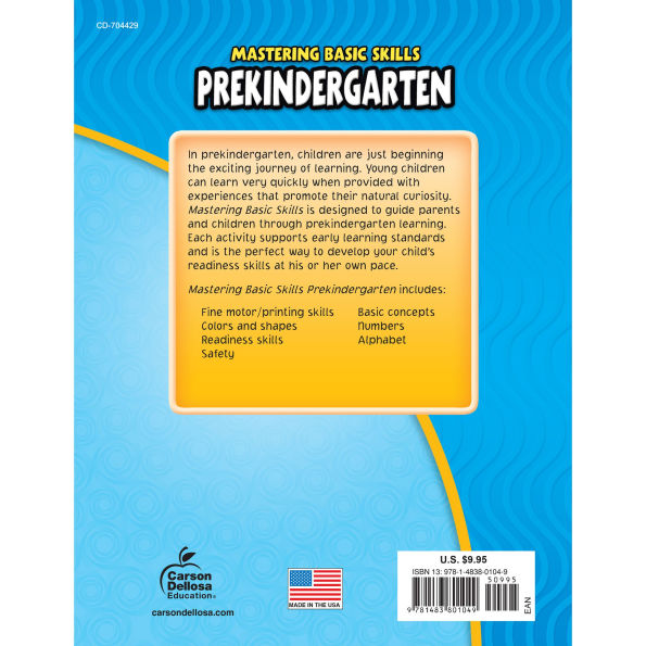Mastering Basic Skills® PreKindergarten Activity Book
