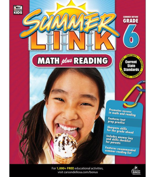 Math Plus Reading Workbook: Summer Before Grade 6